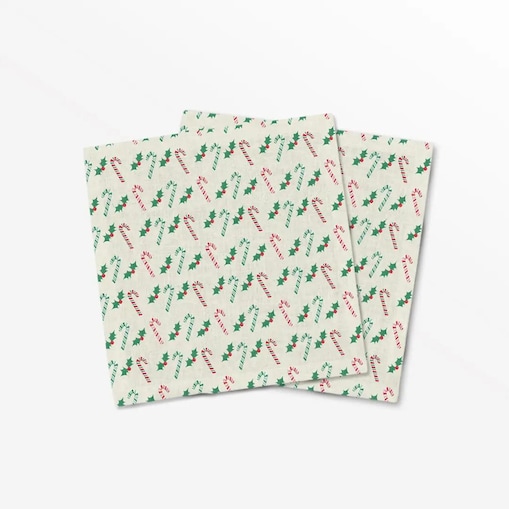 Serwetki świąteczne - Laski świąteczne i jemioła (2szt.)