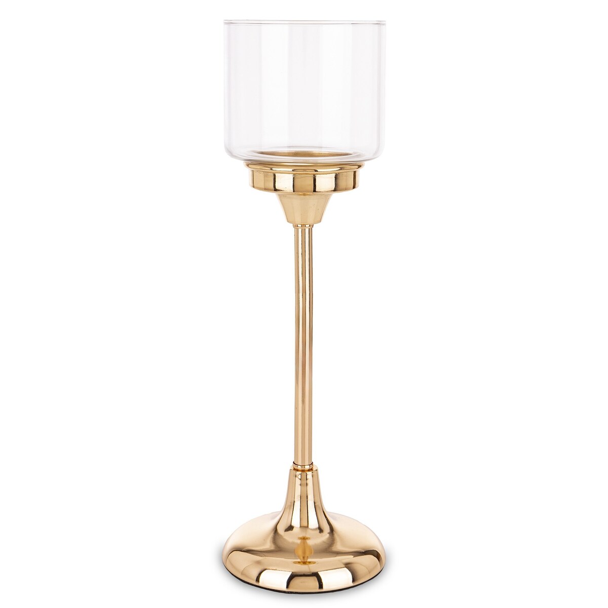 Świecznik złoty z kloszem 34x11 cm LAMBONG - III wysoki