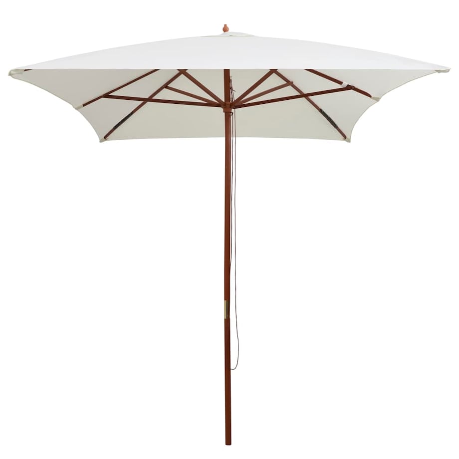 vidaXL Parasol ogrodowy, 200x300 cm, drewniany, kremowy