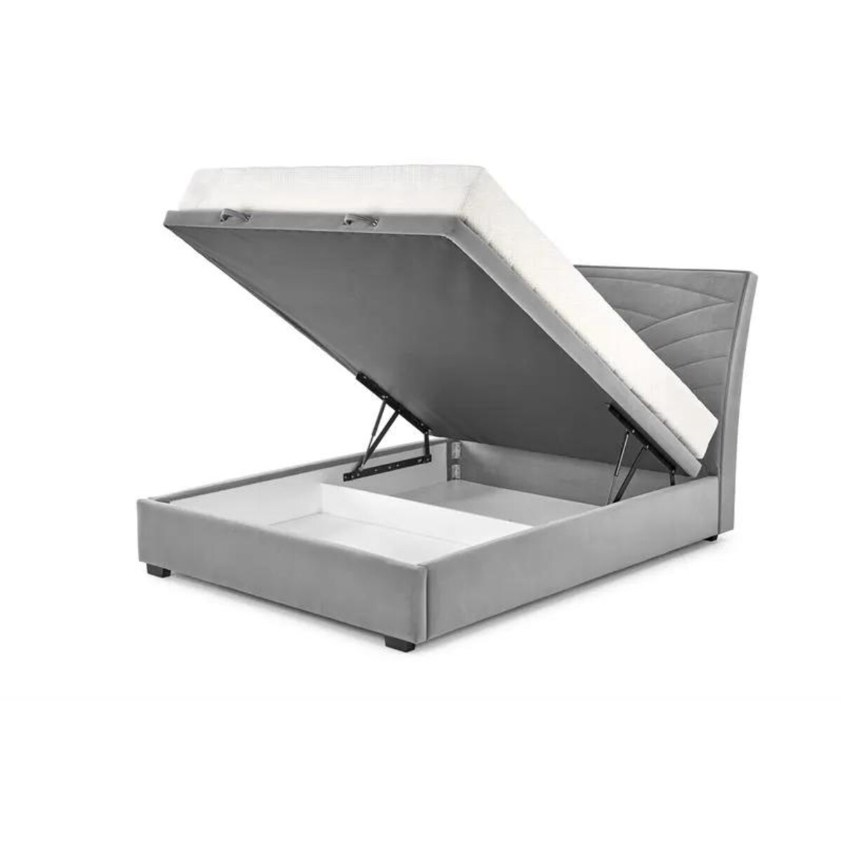 Łóżko CONTINENTAL 1 VELVET 160x200 szare