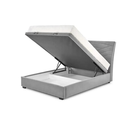 Łóżko CONTINENTAL 1 VELVET 160x200 szare