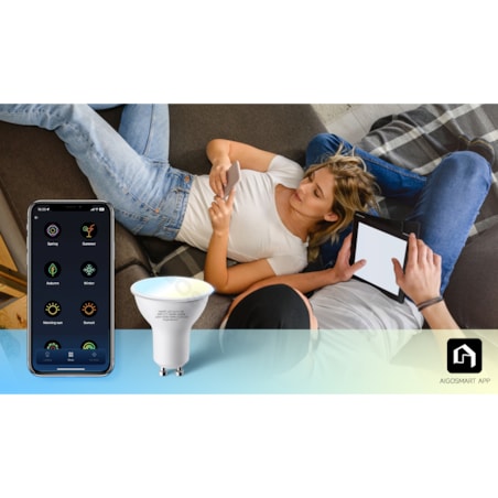 inteligentna żarówka led wb gu10 wi-fi 4,9w