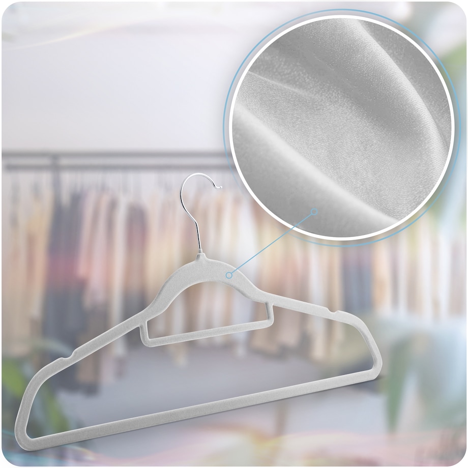 Wieszaki na ubrania welurowe do szafy zestaw 20szt. Massido