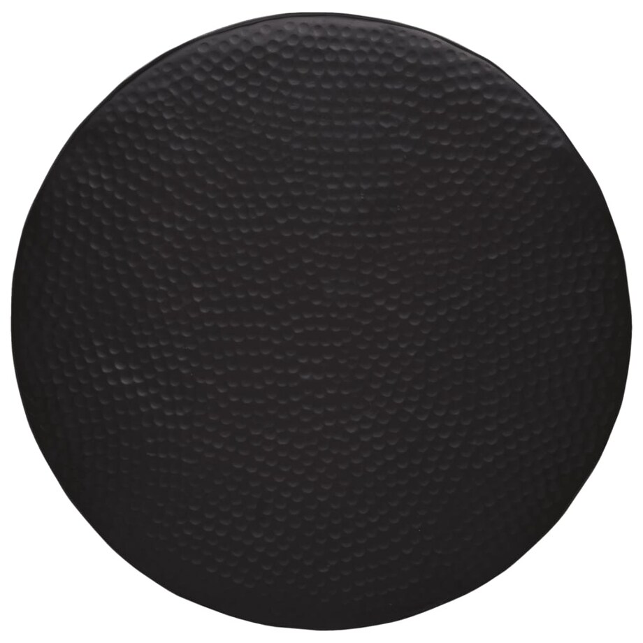 vidaXL Stolik kawowy z młotkowanego aluminium, Ø 50x30 cm, czarny