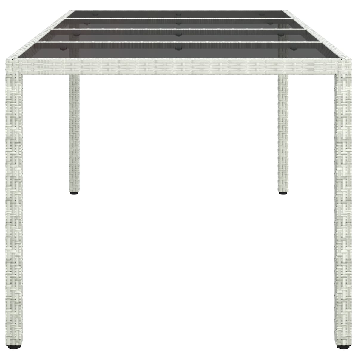 vidaXL Stół ogrodowy Biały 190x90x75 cm Polirattan