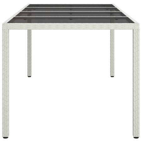 vidaXL Stół ogrodowy Biały 190x90x75 cm Polirattan