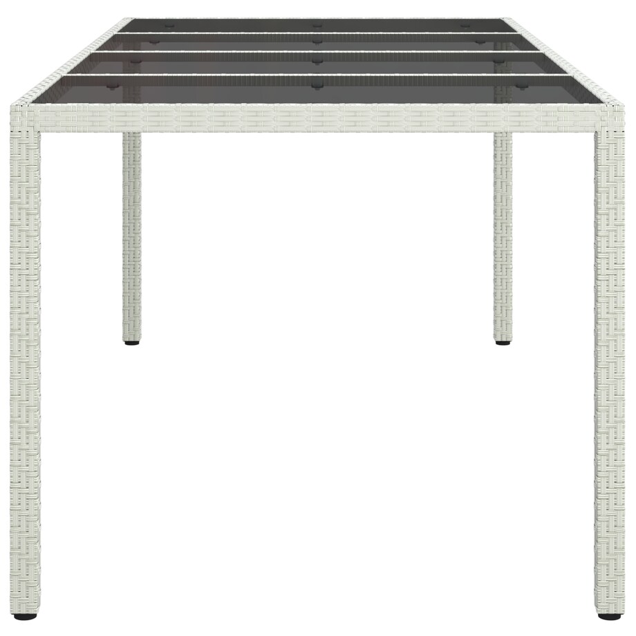 vidaXL Stół ogrodowy Biały 190x90x75 cm Polirattan