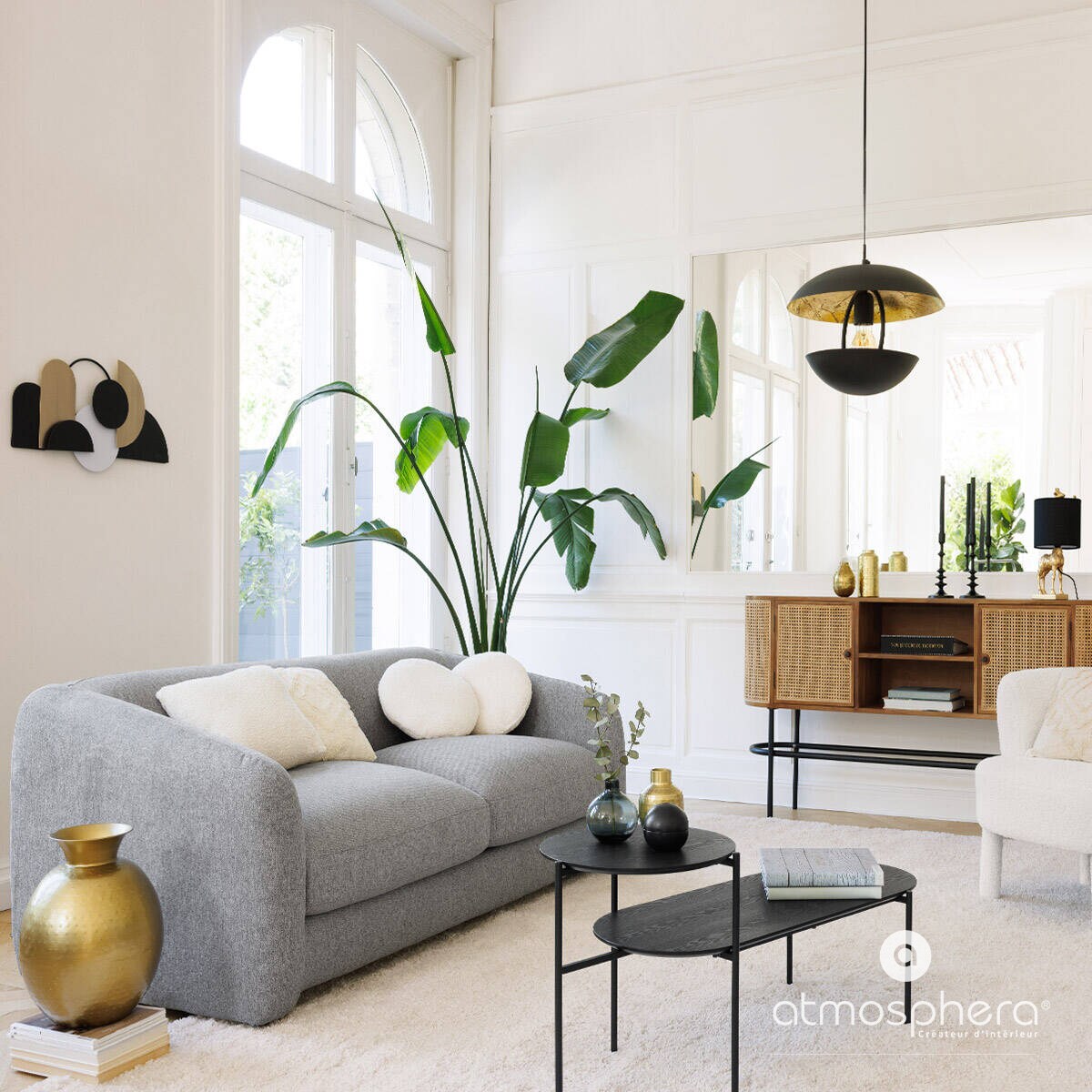 Dekoracja ścienna art deco JULIETTE, 70 x 37 cm