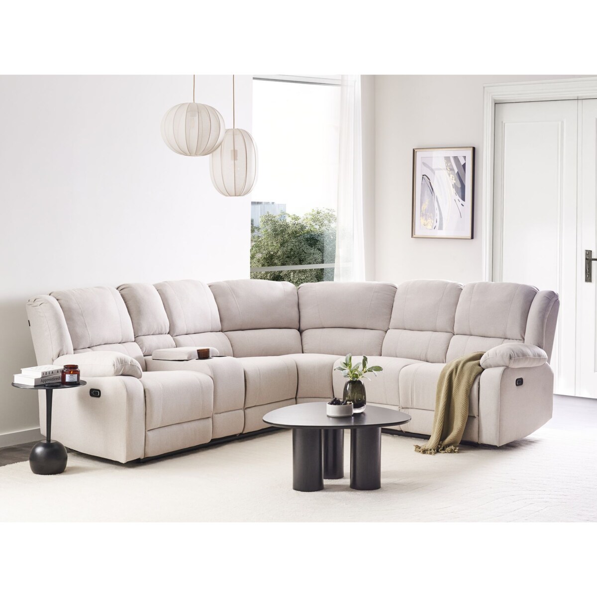 Narożnik ROKKE Jasnobeżowy Lewostronny