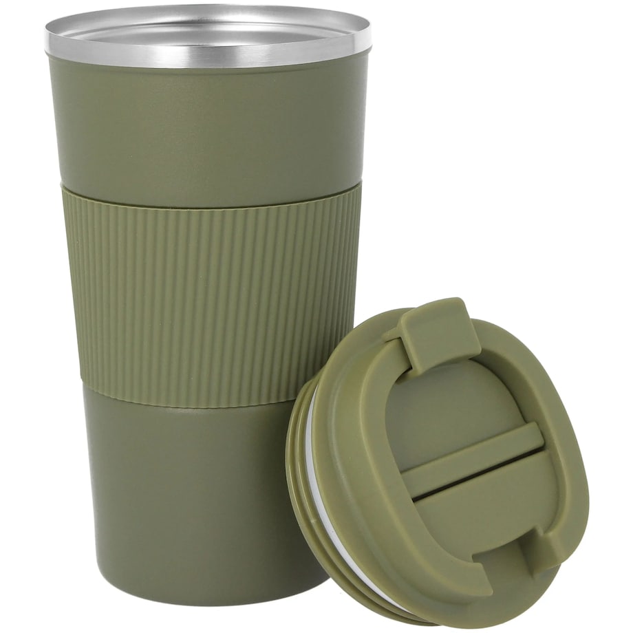 Kubek termiczny na kawę herbatę napoje termos zielony matowy 500ML BRUNBESTE BB-3574