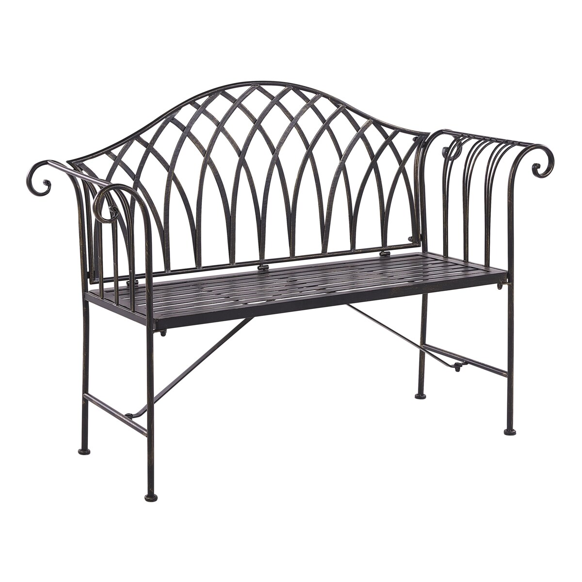 Ławka ogrodowa 130 cm czarna MILAZZO