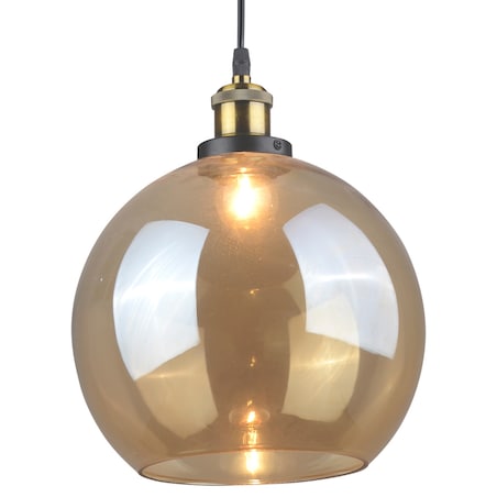 Loftowa LAMPA wisząca IRWIN 316202 Polux szklana OPRAWA skandynawski ZWIS kula bursztynowa