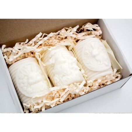 Zestaw wielkanocny świece sojowe stołowe 3 szt