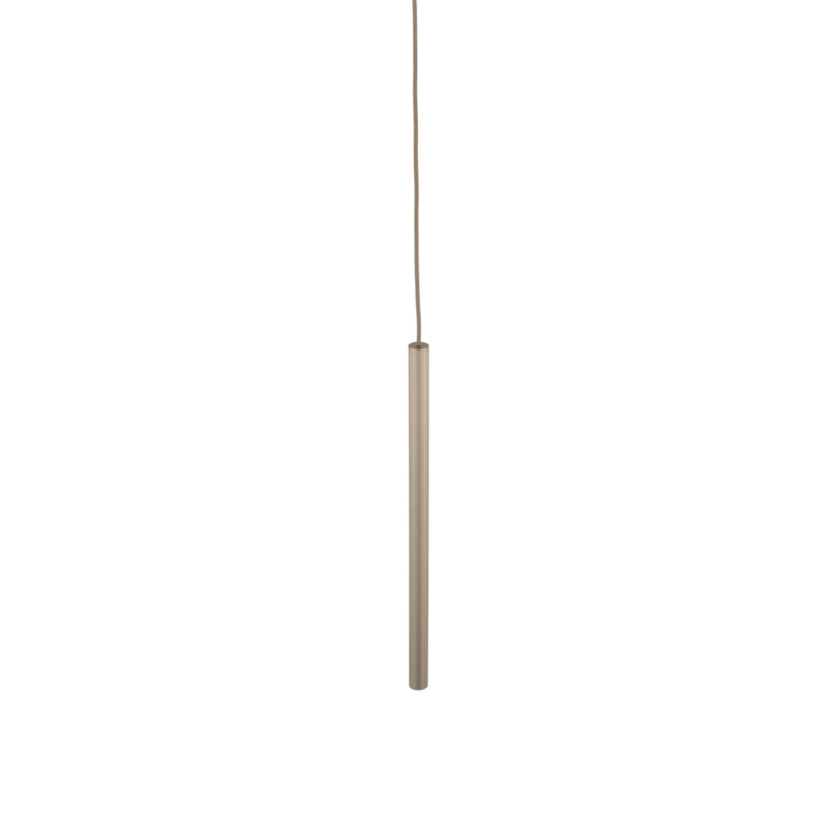 Lampa Wisząca Tk Lighting Ferro Sabia Beżowa Szampańska Ryflowana Metalowa Tuba Sopel Rurka 50Cm 1Xg9