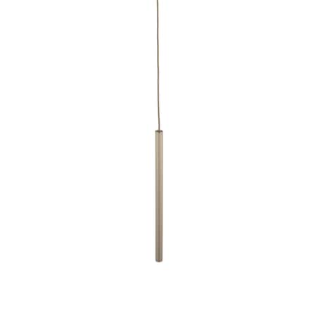 Lampa Wisząca Tk Lighting Ferro Sabia Beżowa Szampańska Ryflowana Metalowa Tuba Sopel Rurka 50Cm 1Xg9