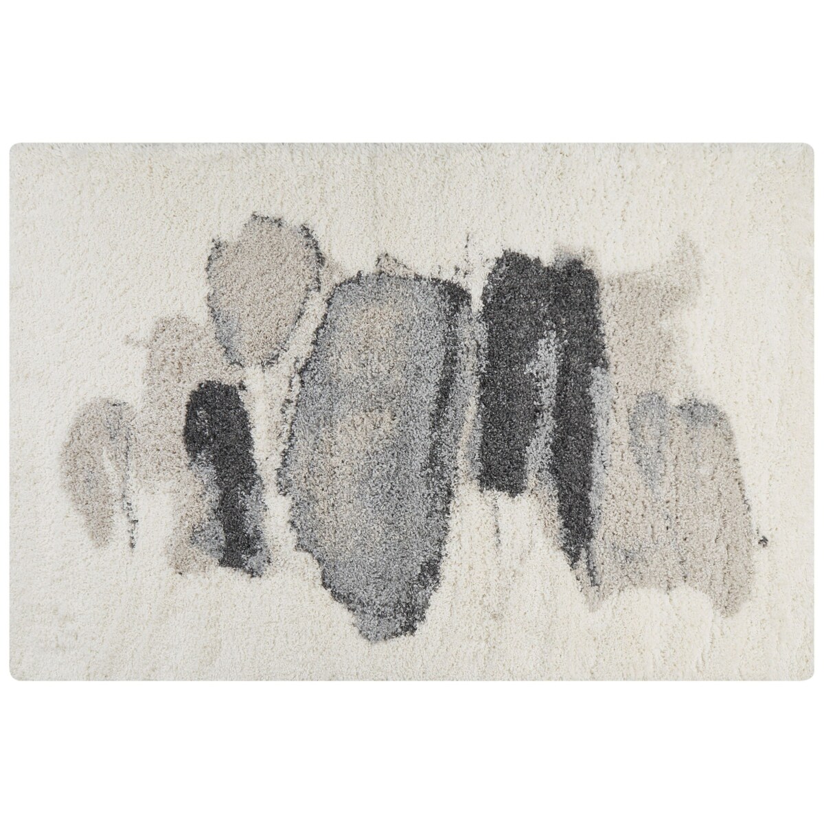 Dywan Shaggy 200 x 300 cm biało-szary MASIS