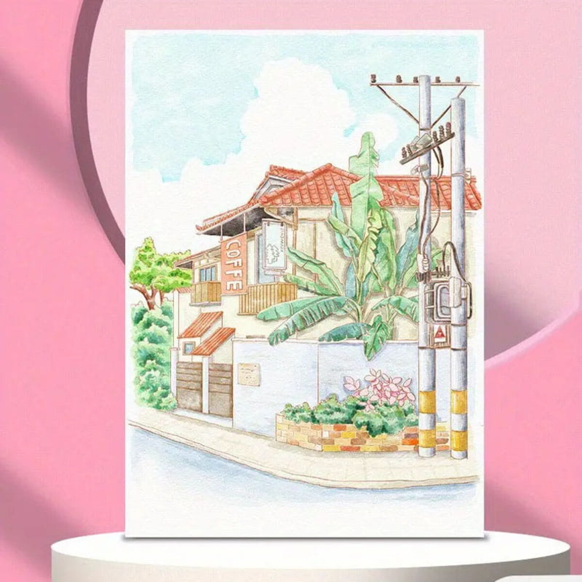 Malowanie akwarelą - Pejzaż miejski - 4 elementy