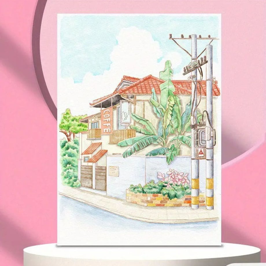 Malowanie akwarelą - Pejzaż miejski - 4 elementy