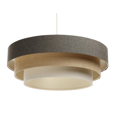 Lampa wisząca ERUTAN TRIPLE szara/beżowa/kremowa