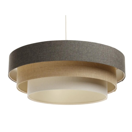 Lampa wisząca ERUTAN TRIPLE szara/beżowa/kremowa