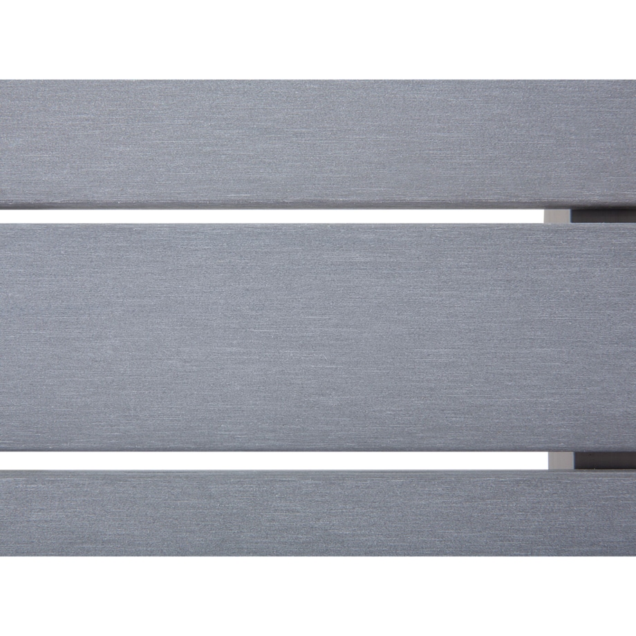 Stolik kawowy ogrodowy SALERNO 90 cm 50 cm Metal Jasnoszary