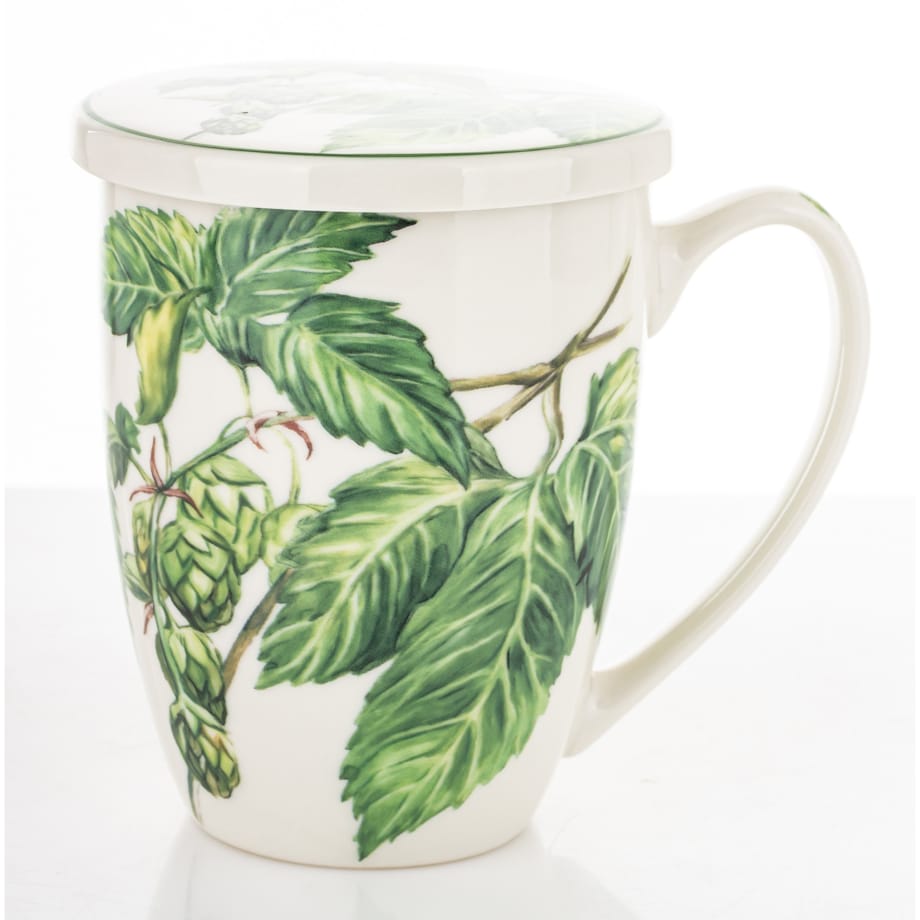 Kubek z zaparzaczem 350 ml w pudełku 11x12x9 cm HERBES pnącze