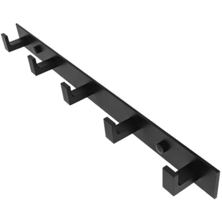 Wieszak Ścienny Na Ręczniki 5 Haków, Czarny