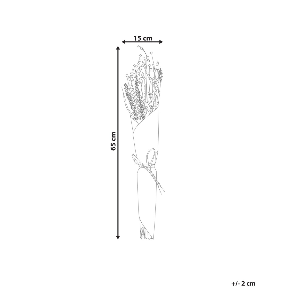 Bukiet suszonych kwiatów 65 cm czerwono-żółty PAMPELUNA