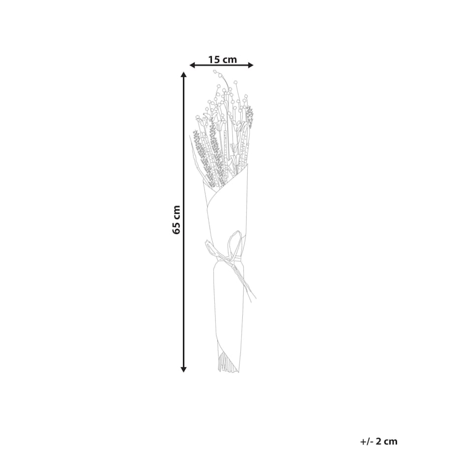 Bukiet suszonych kwiatów 65 cm czerwono-żółty PAMPELUNA