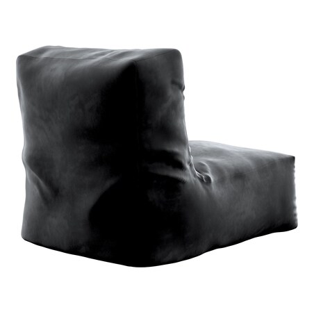Pufo- fotel Poppy, głęboka czerń, 87 x 31 x 75 cm, Posh Velvet
