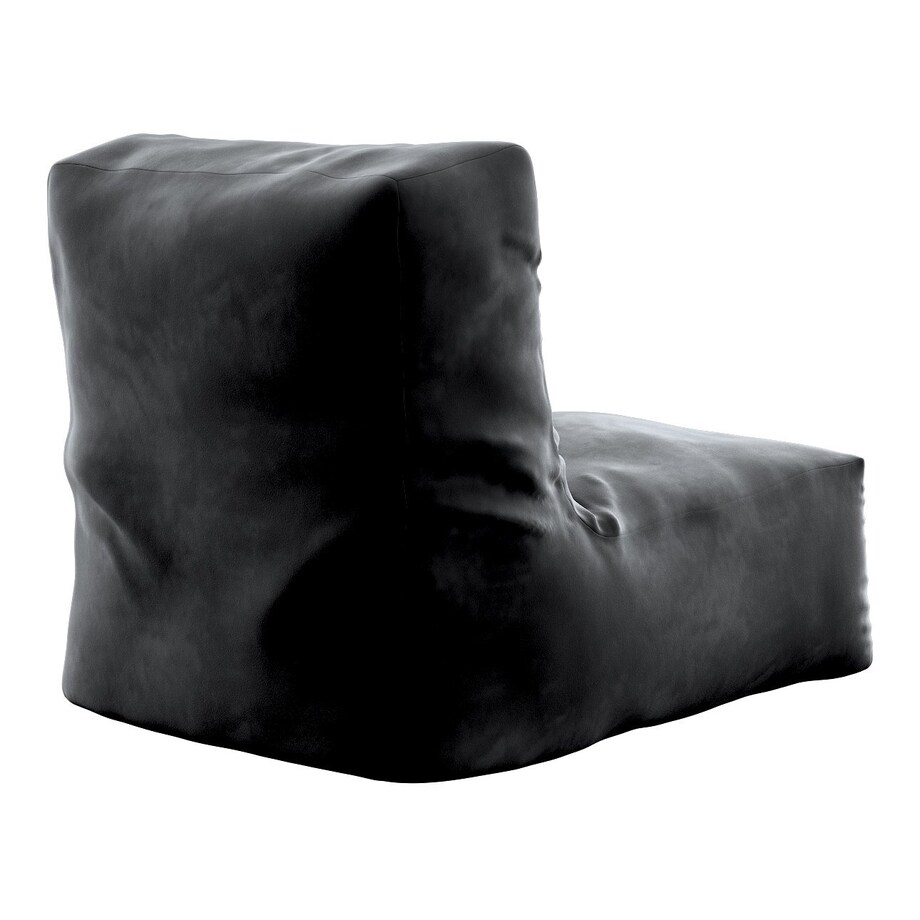 Pufo- fotel Poppy, głęboka czerń, 87 x 31 x 75 cm, Posh Velvet