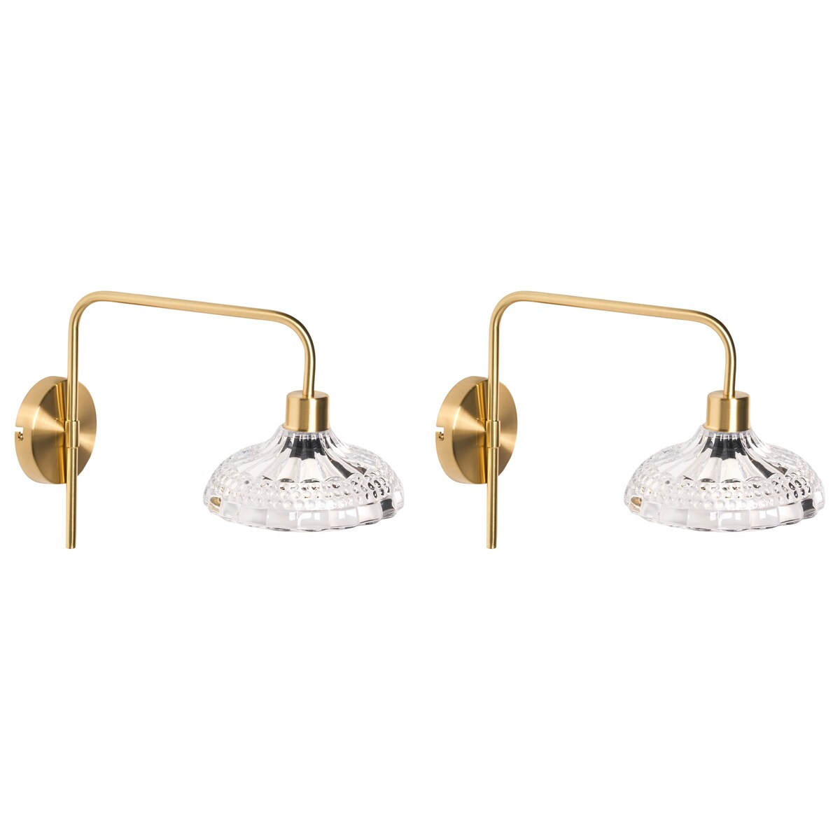 Zestaw 2 lamp ściennych MOLINO Złoty Metal