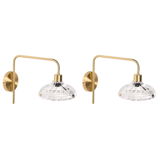 Zestaw 2 lamp ściennych MOLINO Złoty Metal