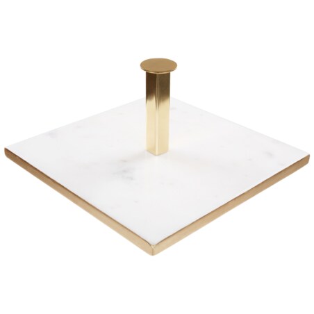 Patera 2-piętrowa marmurowa złoto-biała FARSALA