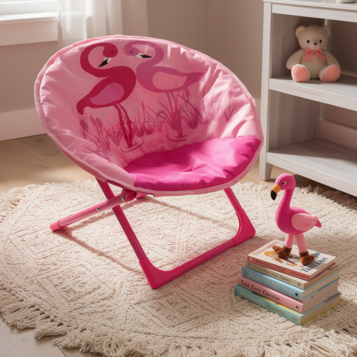 Krzesło ogrodowe dla dzieci JUMI piknikowe różowe