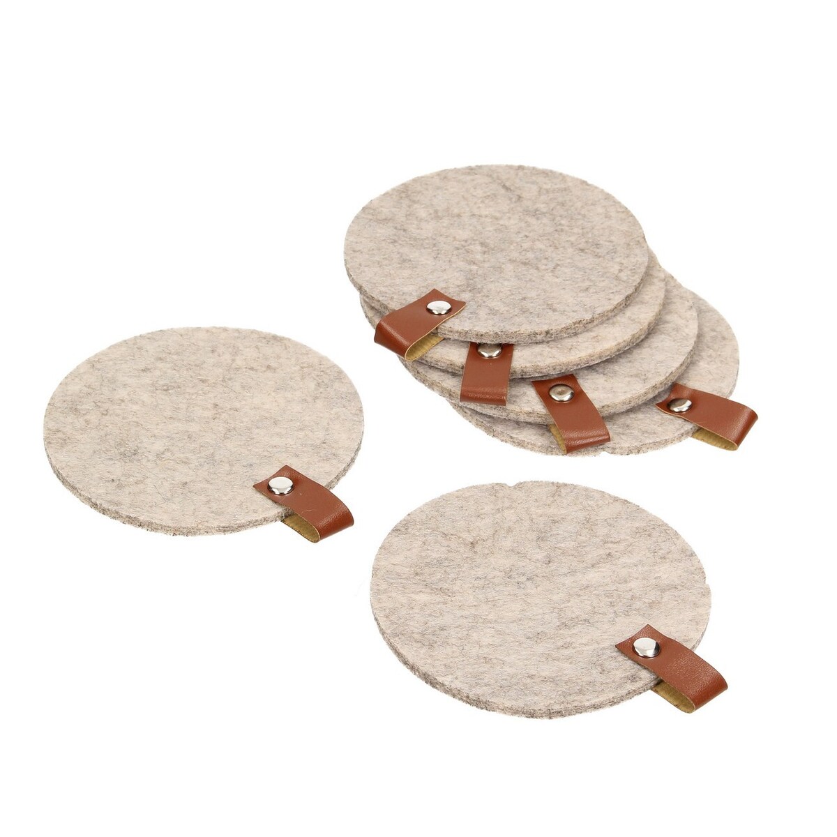 Podkładki Felt 6 szt. sand, ⌀ 10 cm