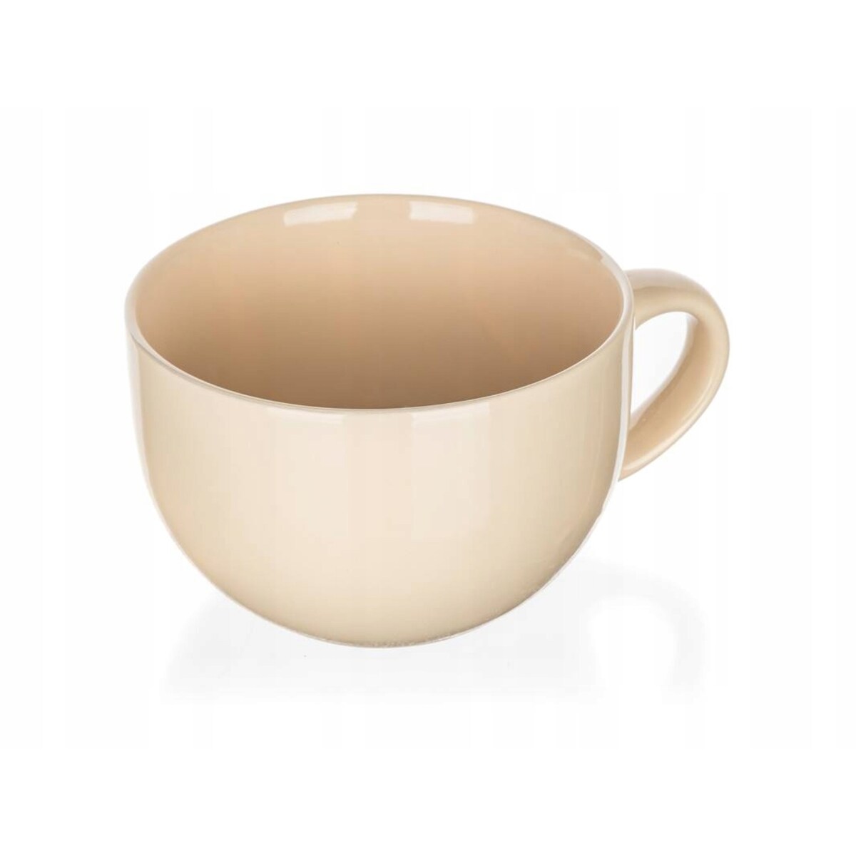 KUBEK ceramiczny beżowy 800 ml duży jumbo na zupę herbatę jedzenie napoje