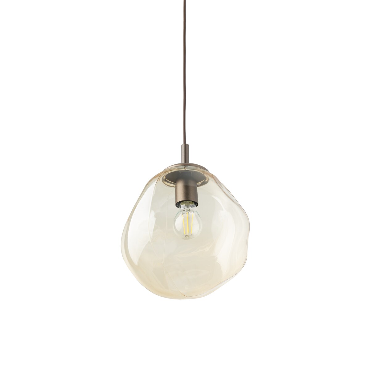 Lampa wisząca TK Lighting LAVA M Brown 11326, regulowana, 1xE27, nowoczesna do salonu i jadalni