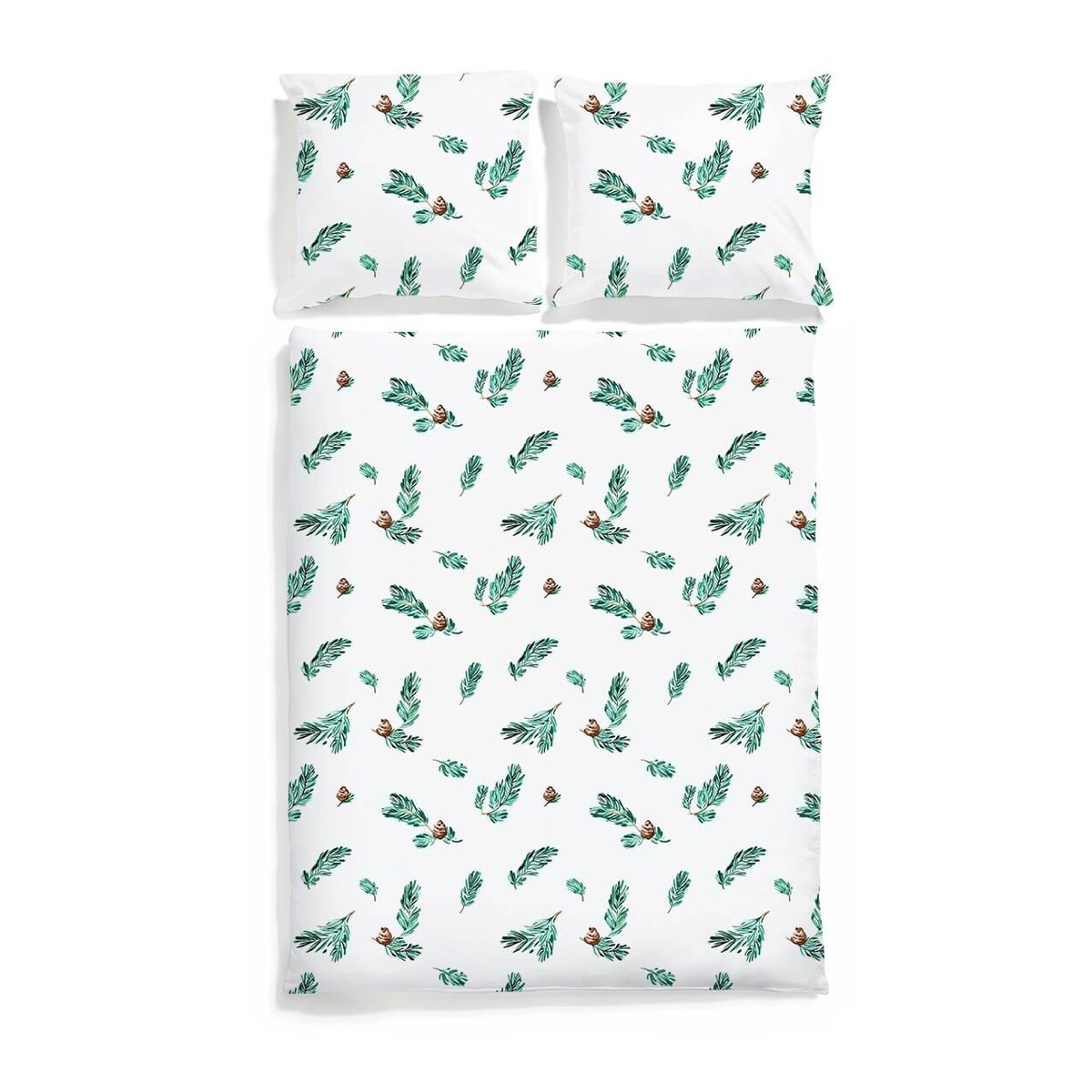 Pościel Świerkowe gałązki 200/200 + 2 x 70/80 cm