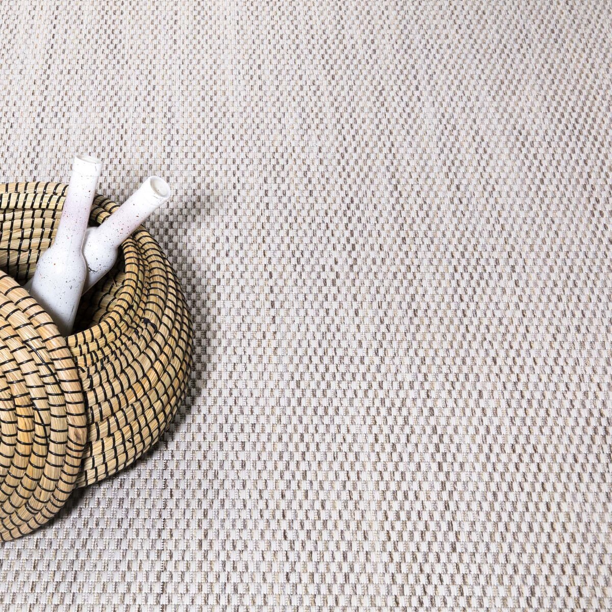 Dywan okrągły na zewnątrz i do wnętrz ramka Sunny 4700 Beż Krem 160x160