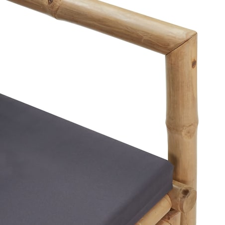vidaXL Ławka ogrodowa z poduszkami, 115 cm, bambusowa