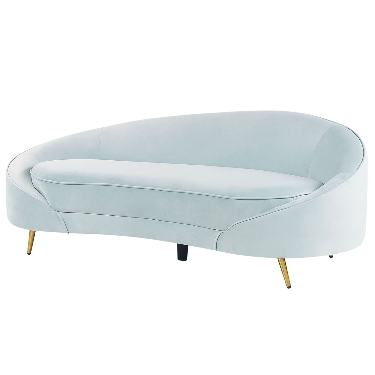 Sofa welurowa niebieska SAVAR