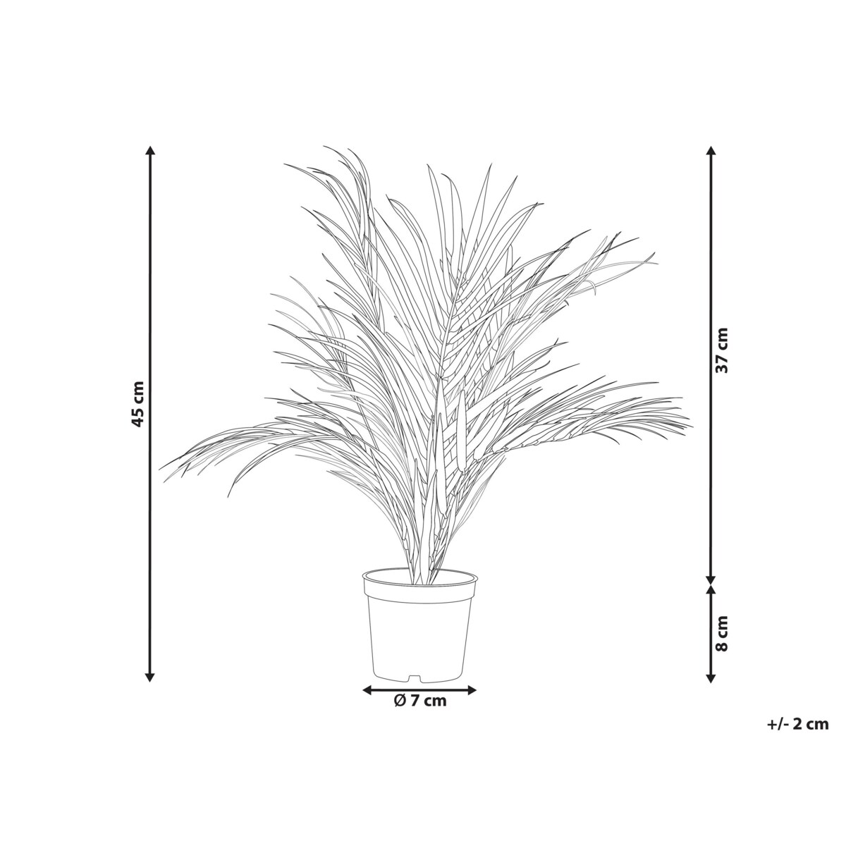 Sztuczna roślina doniczkowa 45 cm ARECA PALM