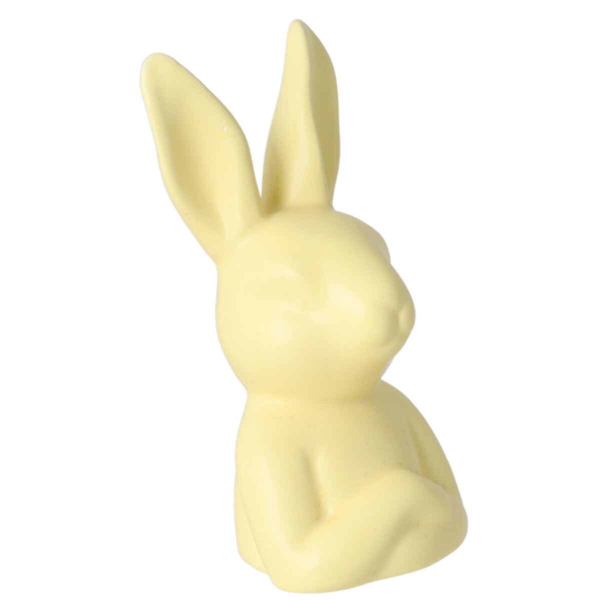 Figurka -zamyślony królik 27x15x13 cm PENSEMA żółty