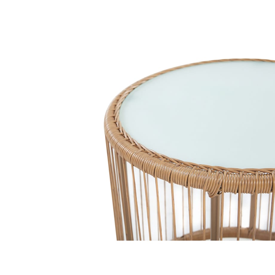 Zestaw mebli balkonowych z technorattanu naturalny LABICO