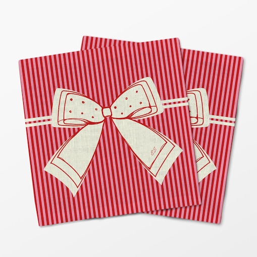 Serwetki świąteczne - Kokarda (2 szt.)