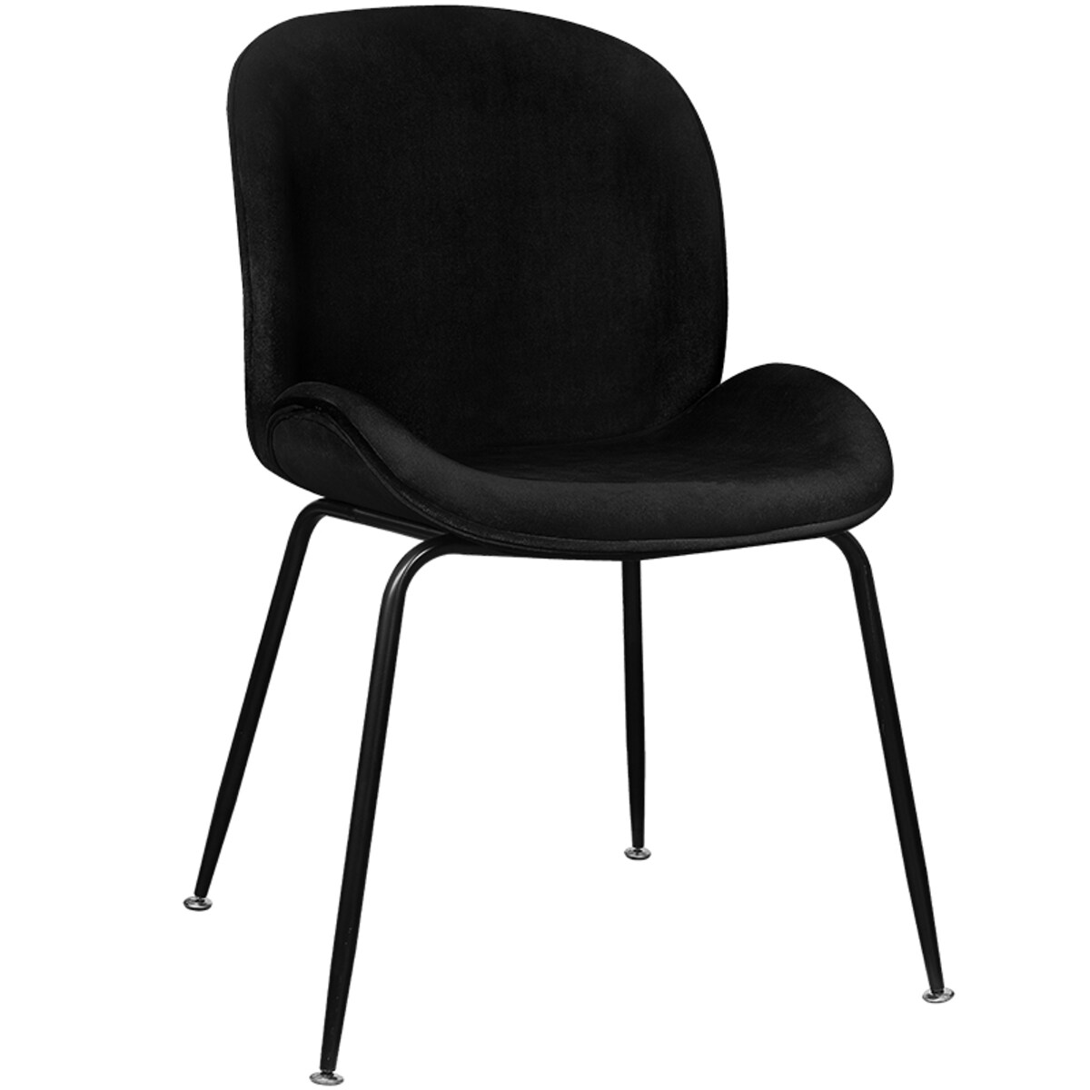 Krzesło tapicerowane welurowe do salonu jadalni czarne