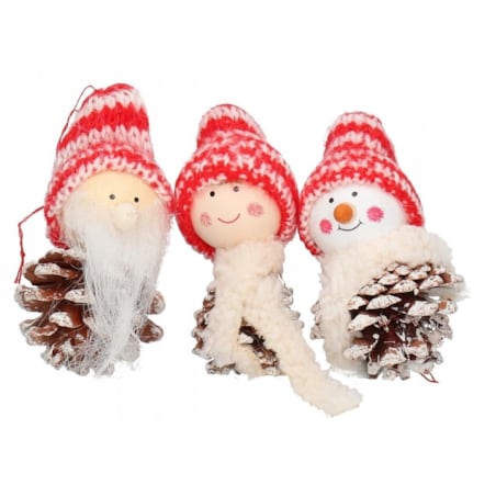 Bombki Na Choinkę Skrzat Anioł Pacynka Szyszki