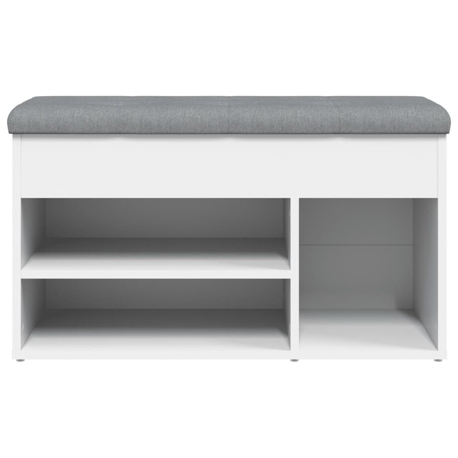 vidaXL Ławka na buty biała 82x32x45,5 cm Drewno konstrukcyjne
