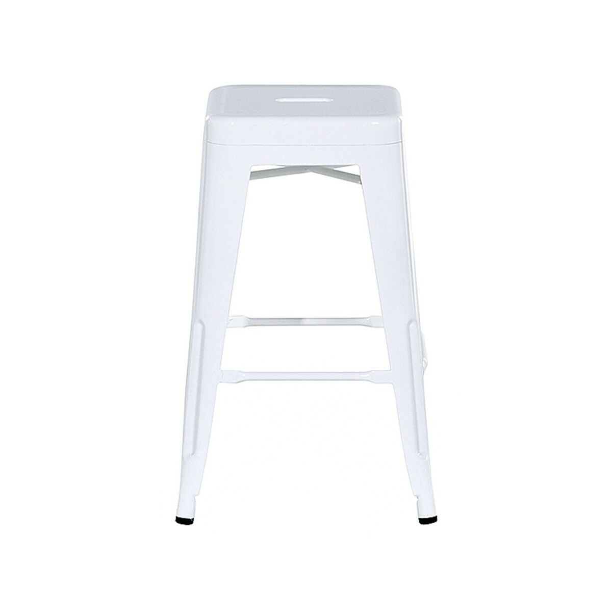 Zestaw 2 stołków barowych metalowych 60 cm biały CABRILLO